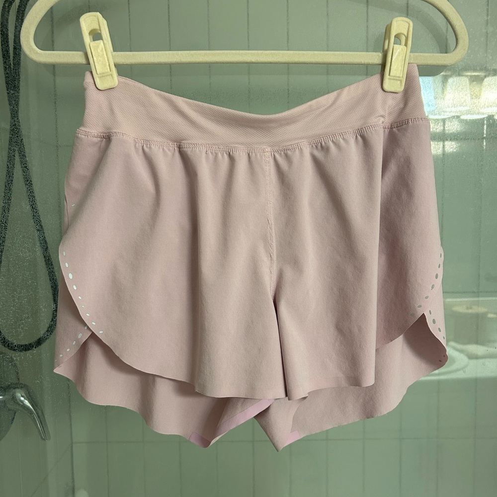 Lululemon Light Pink Fast and Free or find your pace shorts